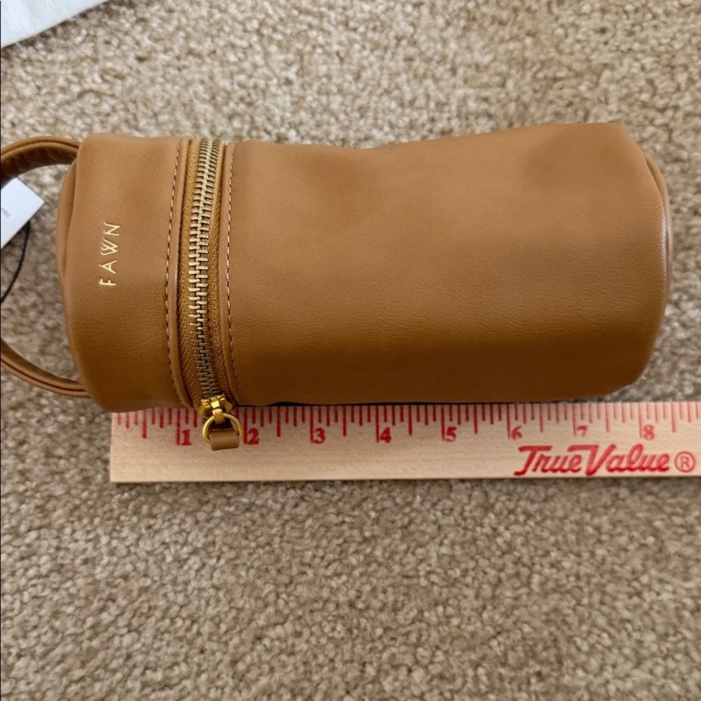 NWT Fawn Design Mini Diaper Backpack-Carmel Tan Vegan Leather + Accessories